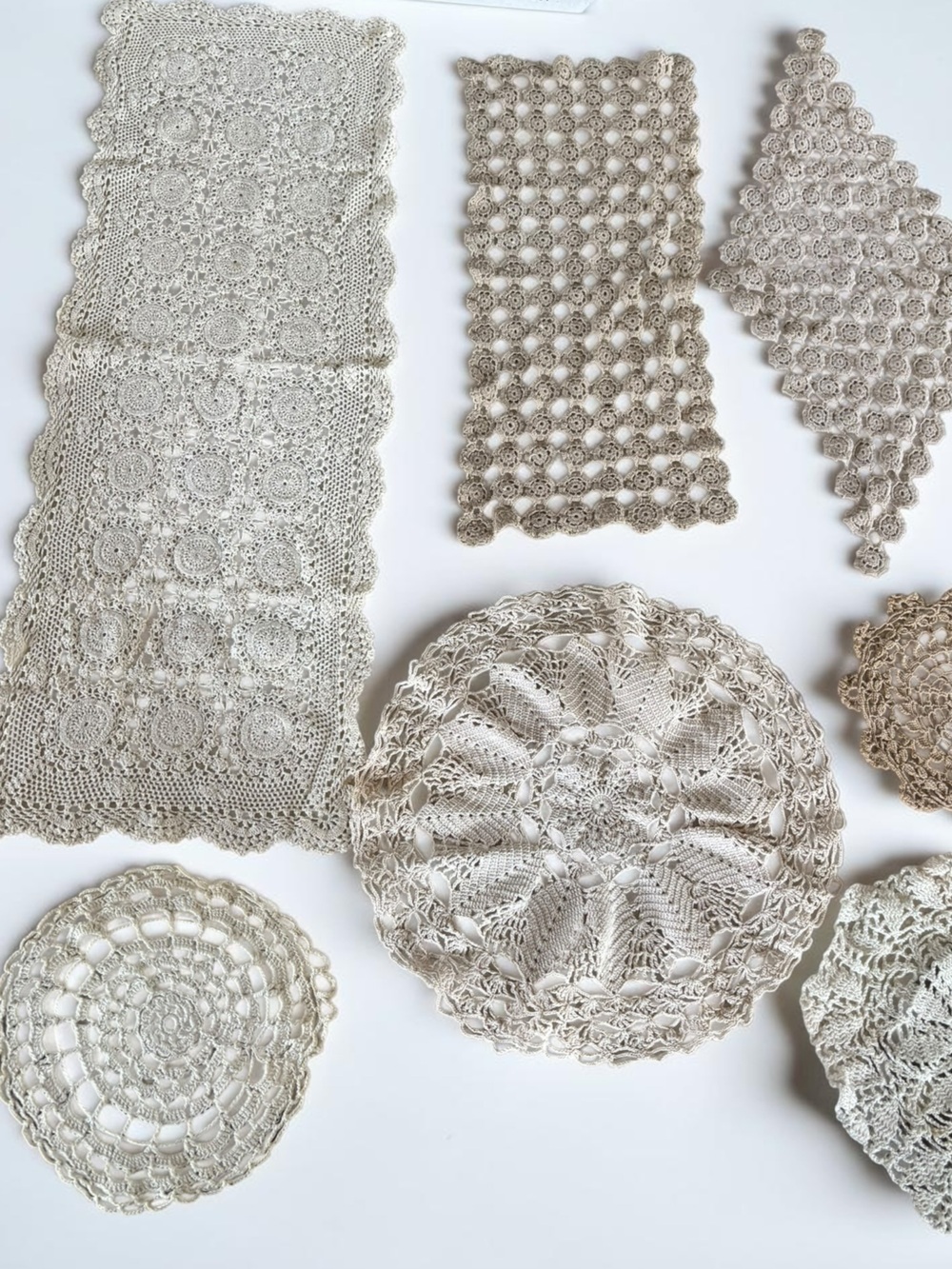 Gift for Vintage Decor Lovers Crochet Doilies Lace Bundle
